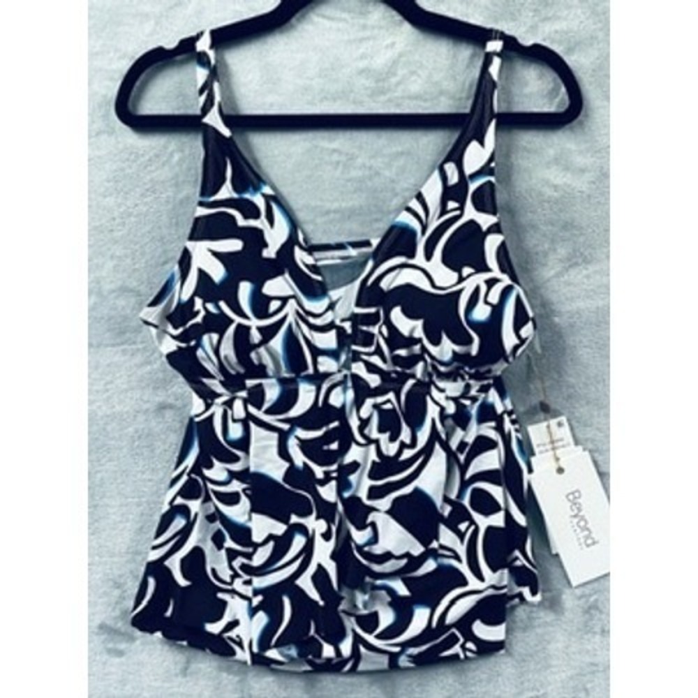 NWT Beyond Control Swimwear TankiniTop Womens Floral Print Size 14 $94 - Picture 3 of 10